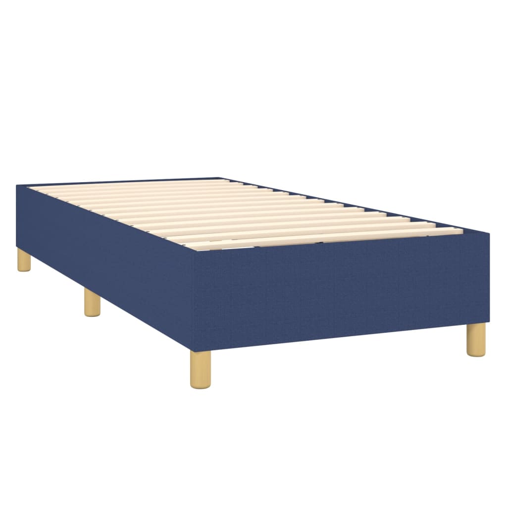 Boxspring met matras stof blauw 90x200 cm is nu te koop bij PeponiXL, paradijselijk wonen!
