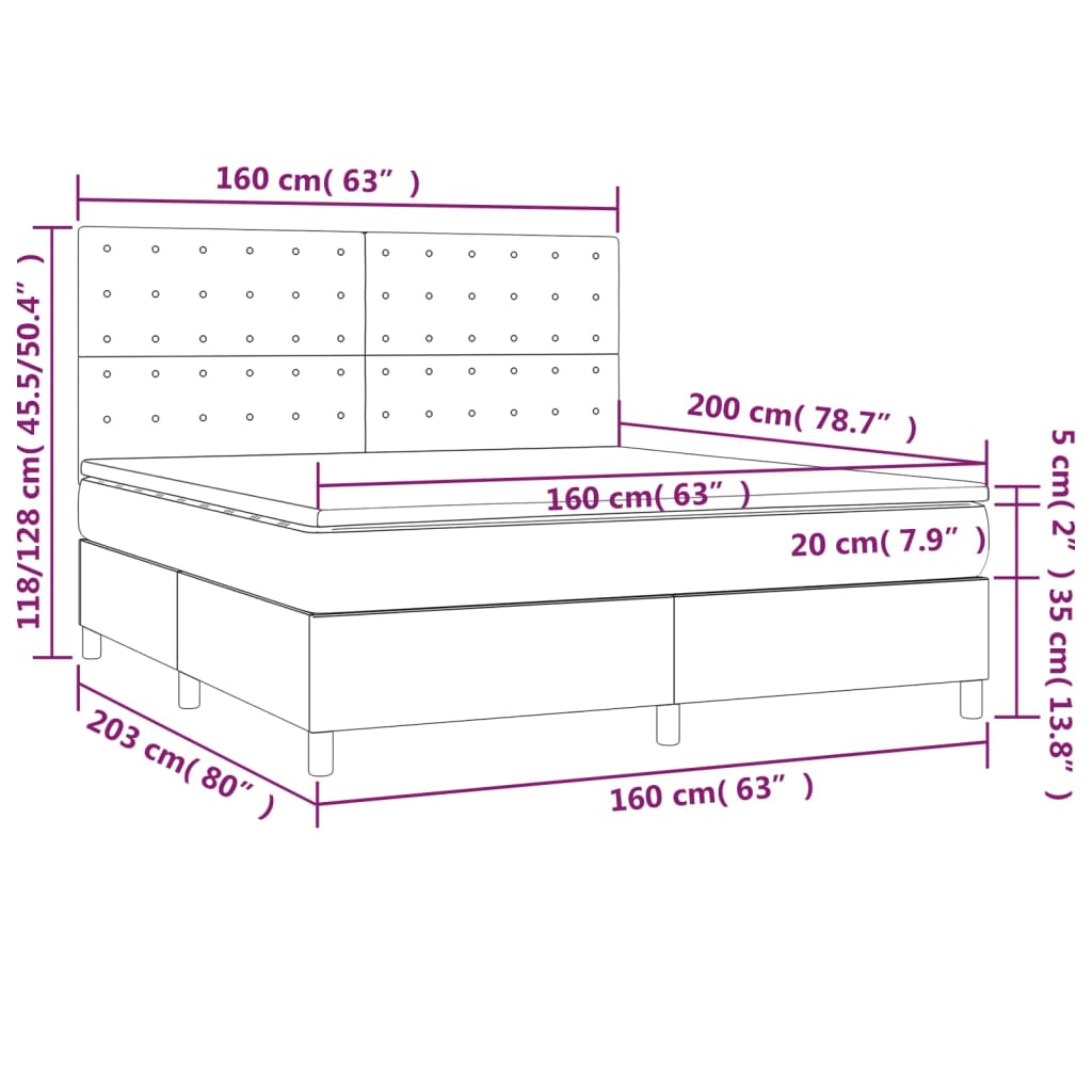Boxspring met matras stof zwart 160x200 cm is nu te koop bij PeponiXL, paradijselijk wonen!