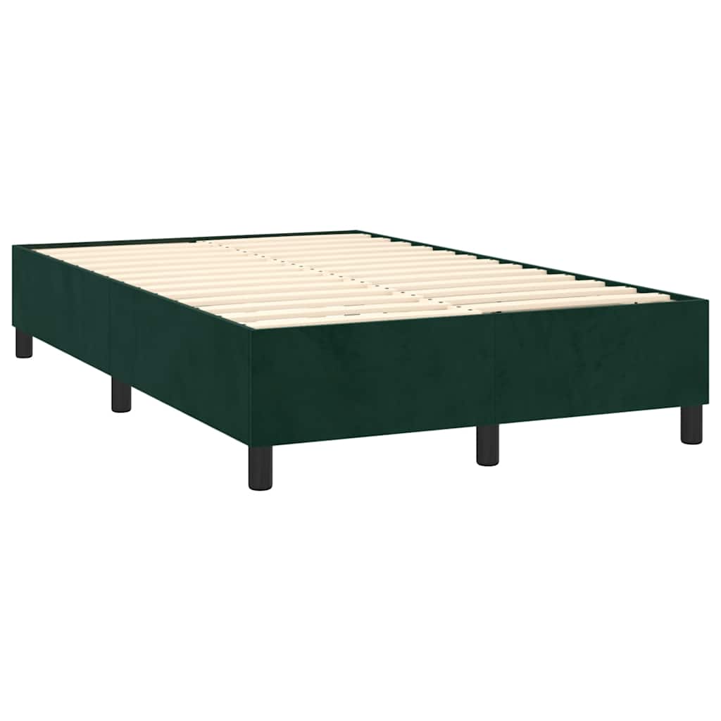 Boxspring met matras fluweel donkergroen 140x190 cm is nu te koop bij PeponiXL, paradijselijk wonen!