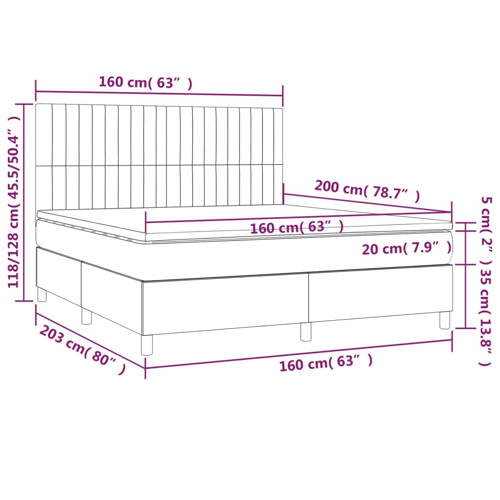 Boxspring met matras fluweel zwart 160x200 cm is nu te koop bij PeponiXL, paradijselijk wonen!