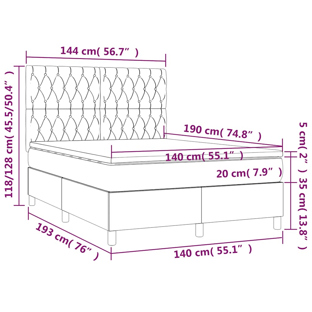 Boxspring met matras fluweel donkergroen 140x190 cm is nu te koop bij PeponiXL, paradijselijk wonen!