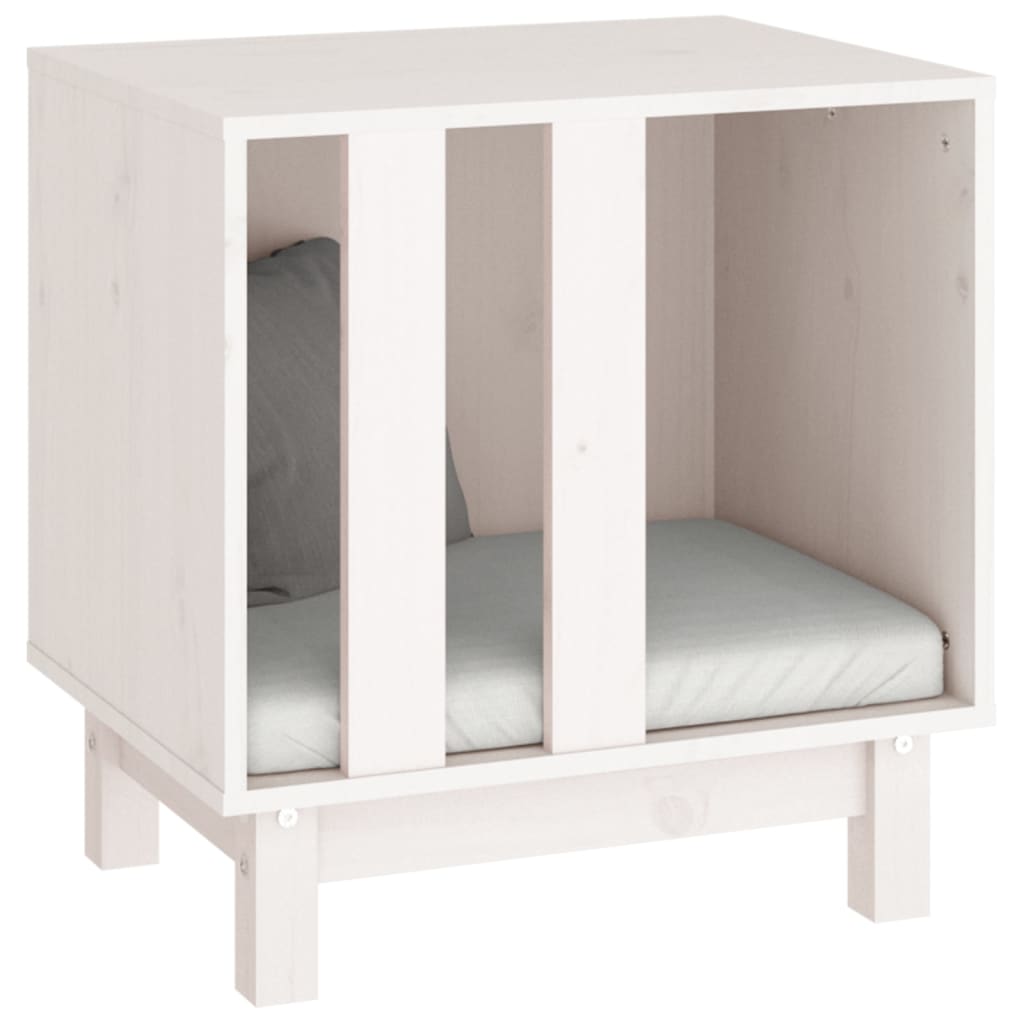 Hondenhok 50x40x52 cm massief grenenhout wit is nu te koop bij PeponiXL, paradijselijk wonen!