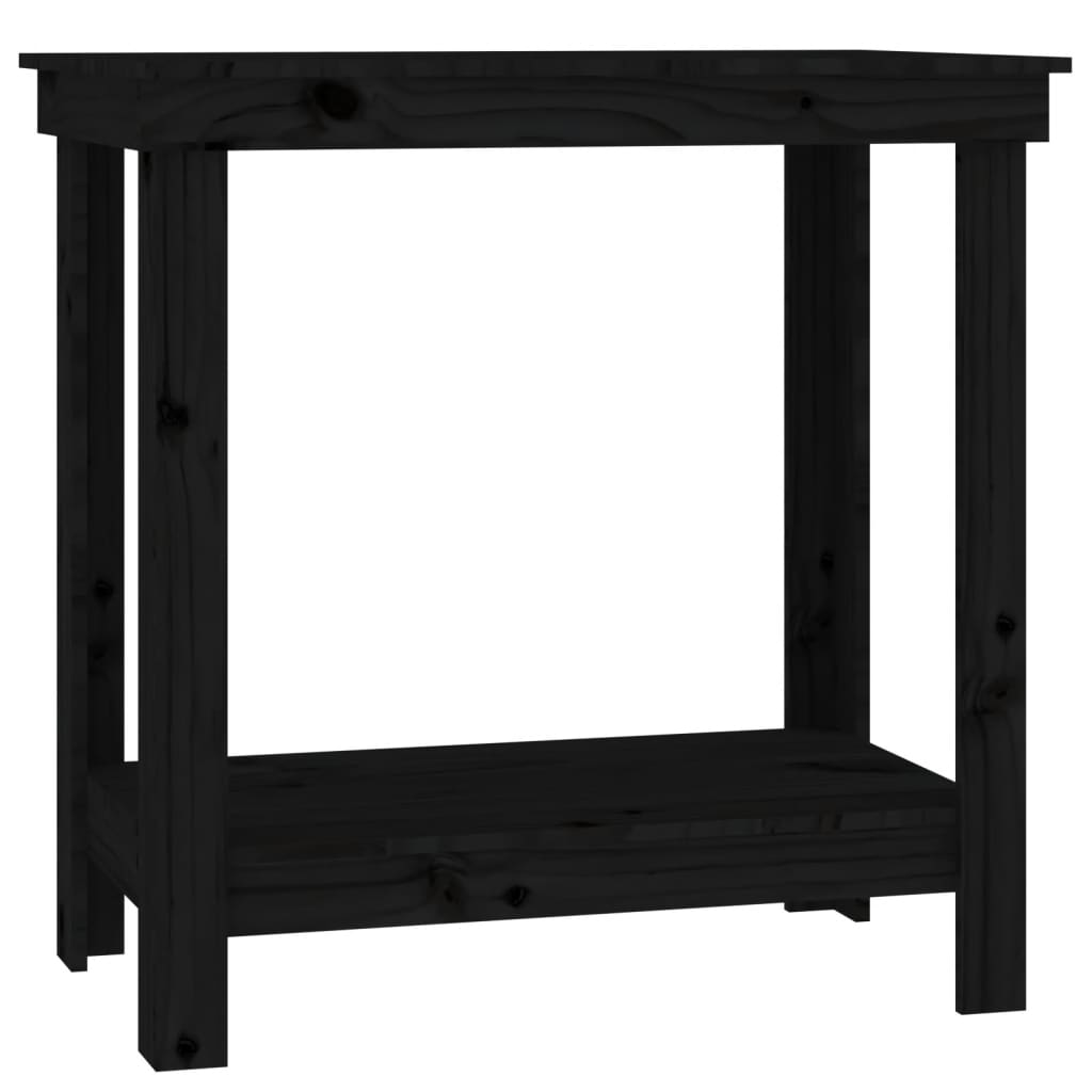 werkbank 80x50x80 cm massief grenenhout zwart is nu te koop bij PeponiXL, paradijselijk wonen!