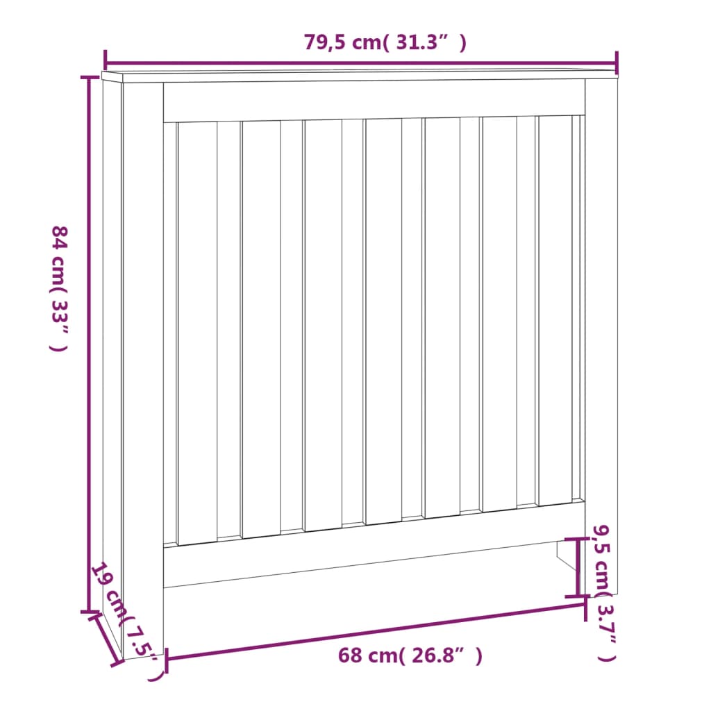 Radiatorombouw 79,5x19x84 cm massief grenenhout is nu te koop bij PeponiXL, paradijselijk wonen!