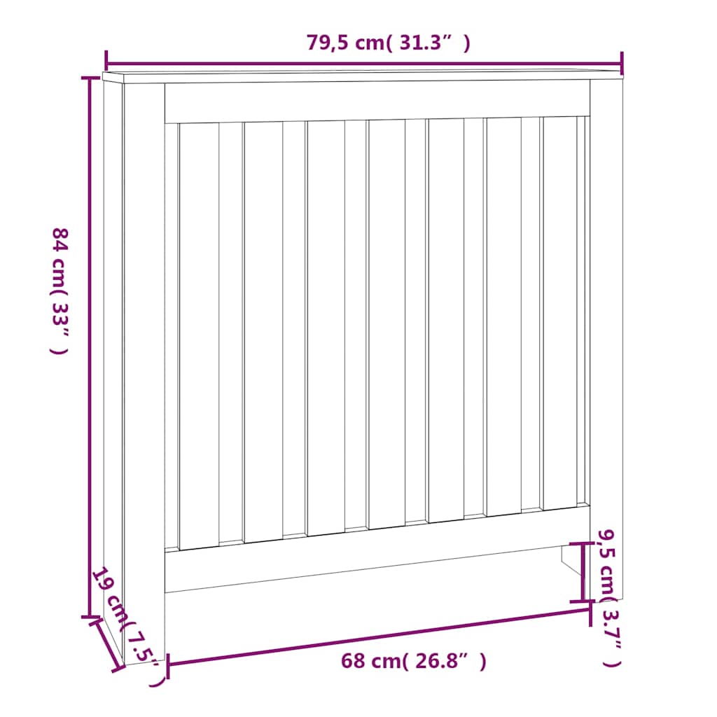 Radiatorombouw 79,5x19x84 cm massief grenenhout wit is nu te koop bij PeponiXL, paradijselijk wonen!