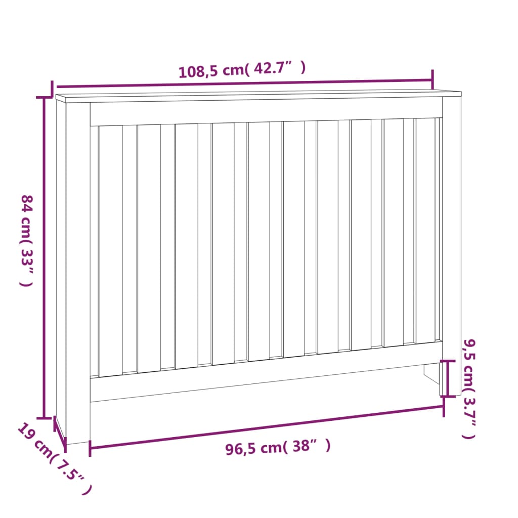 Radiatorombouw 108,5x19x84 cm massief grenenhout is nu te koop bij PeponiXL, paradijselijk wonen!