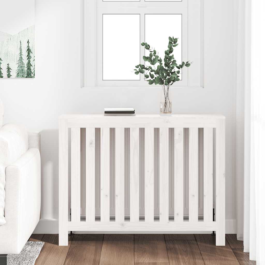 Radiatorombouw 108,5x19x84 cm massief grenenhout wit is nu te koop bij PeponiXL, paradijselijk wonen!