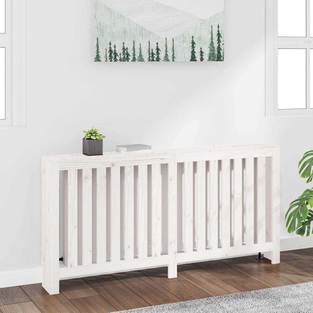 Radiatorombouw 169x19x84 cm massief grenenhout wit is nu te koop bij PeponiXL, paradijselijk wonen!
