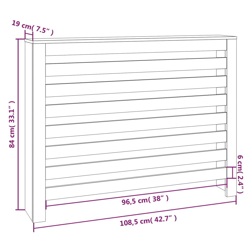 Radiatorombouw 108,5x19x84 cm massief grenenhout wit is nu te koop bij PeponiXL, paradijselijk wonen!