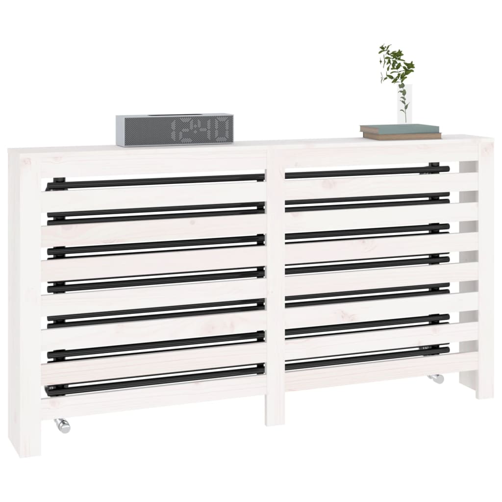 Radiatorombouw 153x19x84 cm massief grenenhout wit is nu te koop bij PeponiXL, paradijselijk wonen!