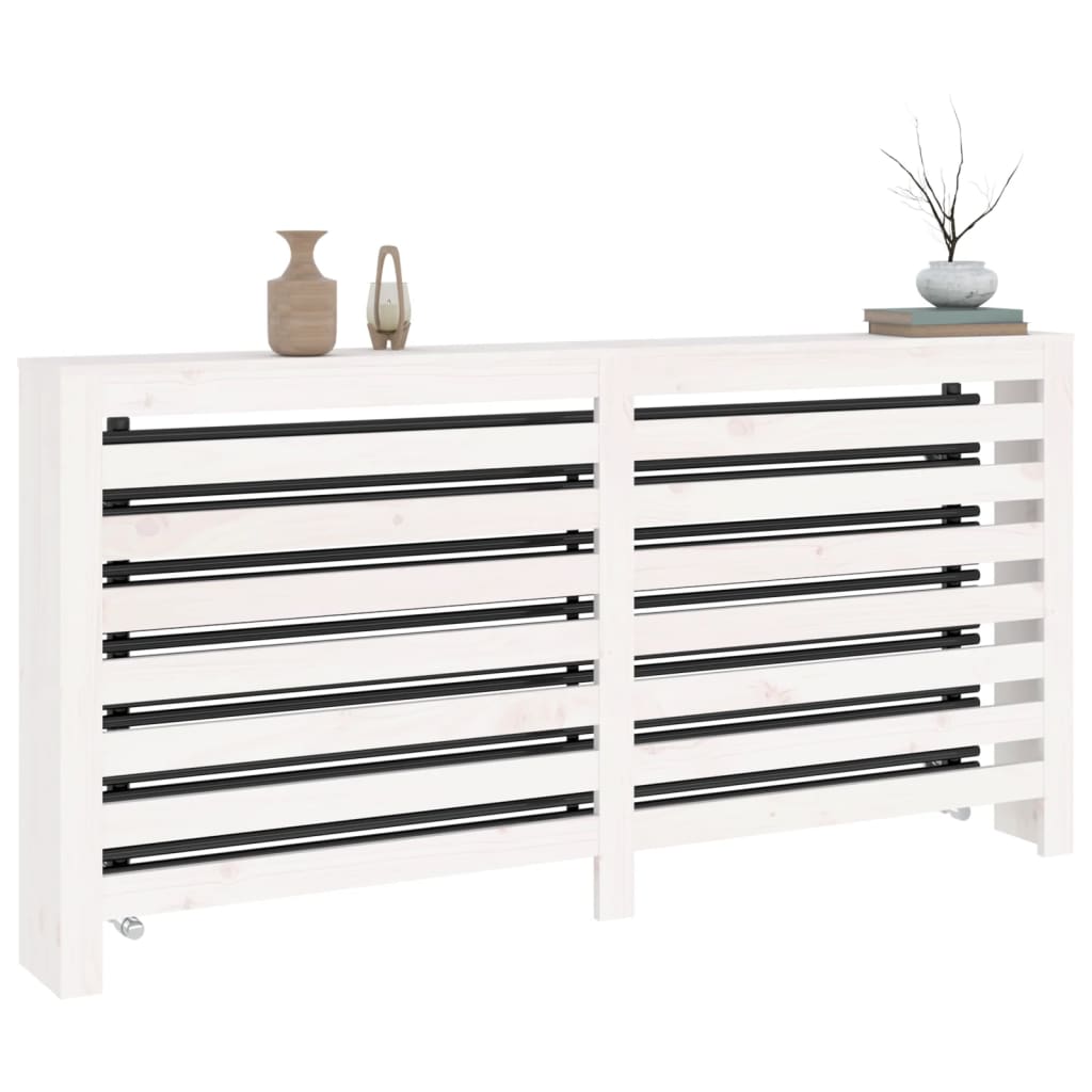 Radiatorombouw 169x19x84 cm massief grenenhout wit is nu te koop bij PeponiXL, paradijselijk wonen!