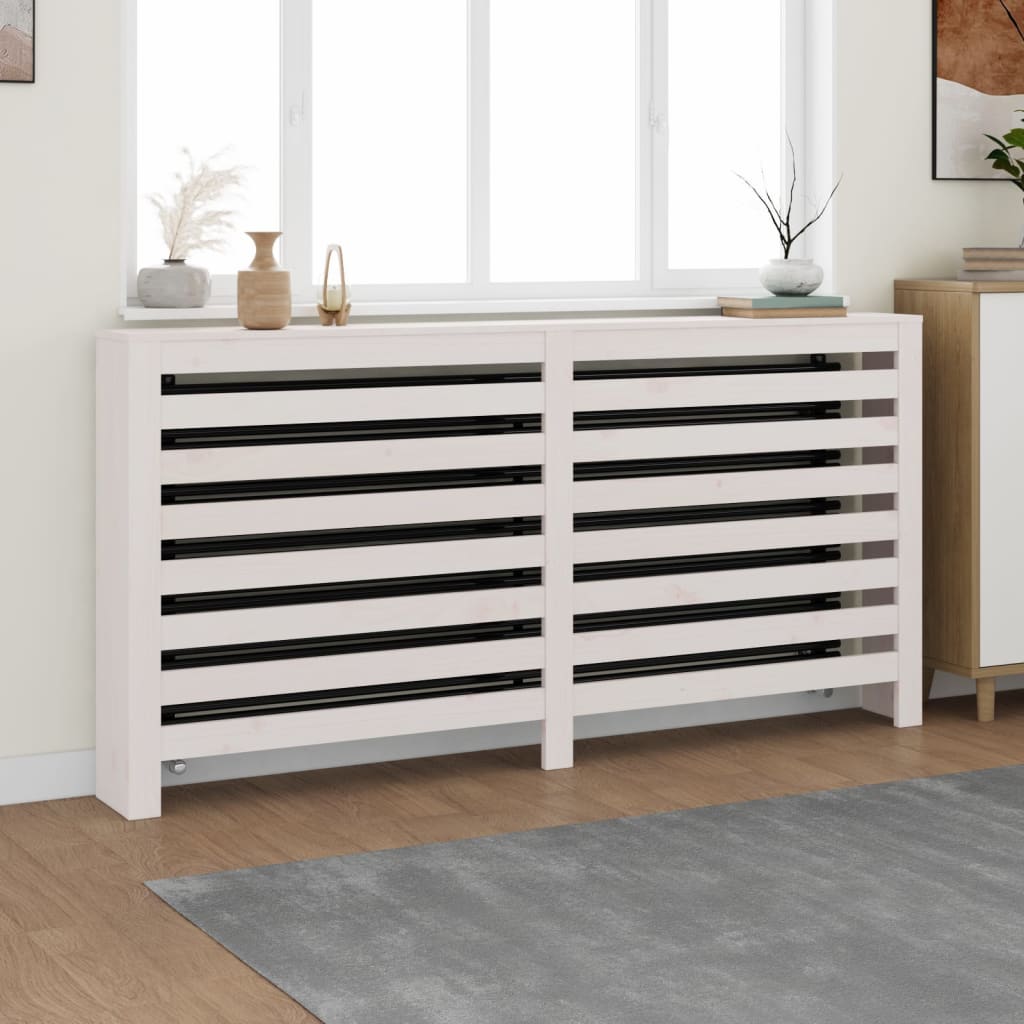 Radiatorombouw 169x19x84 cm massief grenenhout wit is nu te koop bij PeponiXL, paradijselijk wonen!