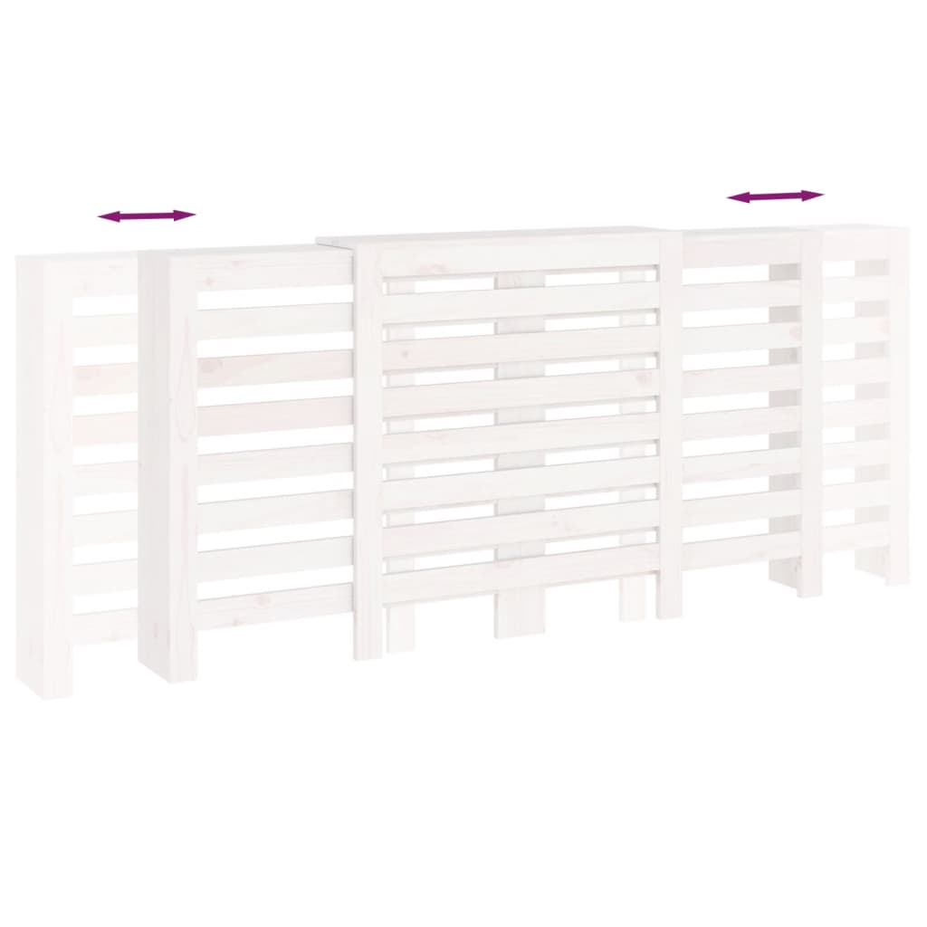 Radiatorombouw 210x21x85 cm massief grenenhout wit is nu te koop bij PeponiXL, paradijselijk wonen!