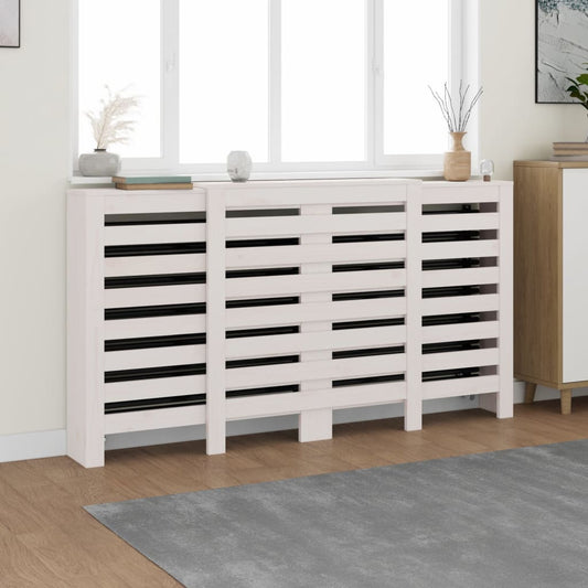 Radiatorombouw 210x21x85 cm massief grenenhout wit is nu te koop bij PeponiXL, paradijselijk wonen!