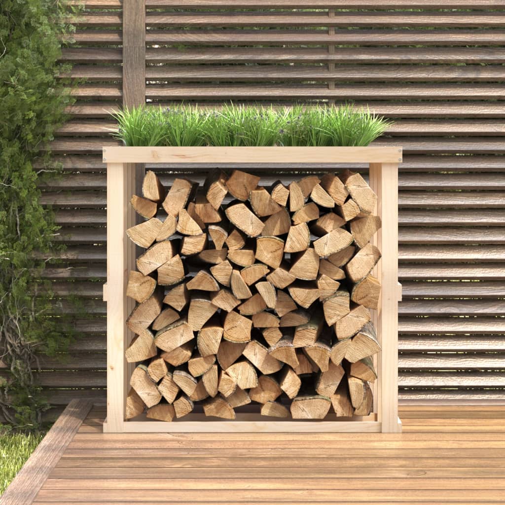 Houtblokhouder 108x52x106 cm massief grenenhout is nu te koop bij PeponiXL, paradijselijk wonen!