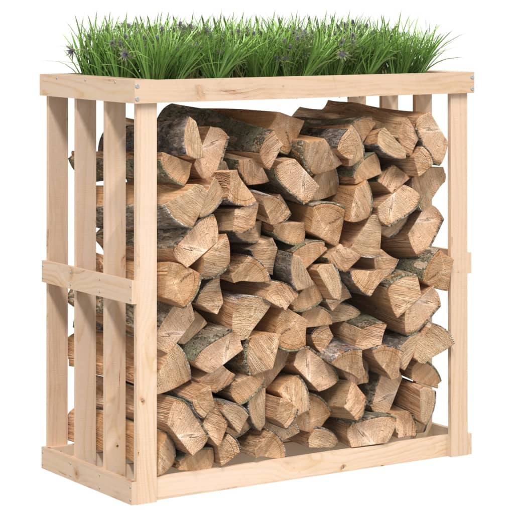Houtblokhouder 108x52x106 cm massief grenenhout is nu te koop bij PeponiXL, paradijselijk wonen!