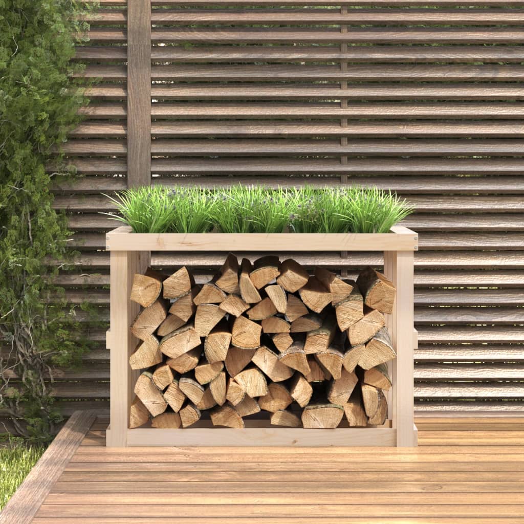 Houtblokhouder 108x52x74 cm massief grenenhout is nu te koop bij PeponiXL, paradijselijk wonen!