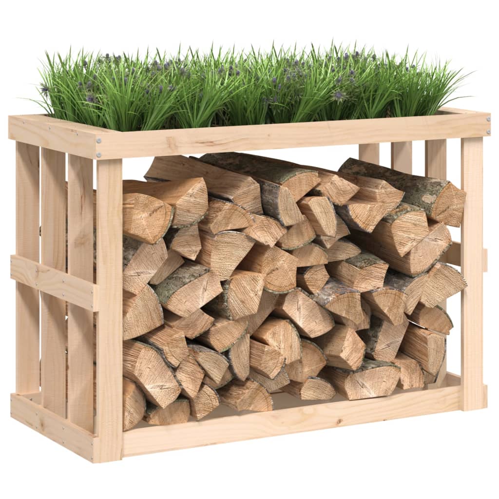 Houtblokhouder 108x52x74 cm massief grenenhout is nu te koop bij PeponiXL, paradijselijk wonen!