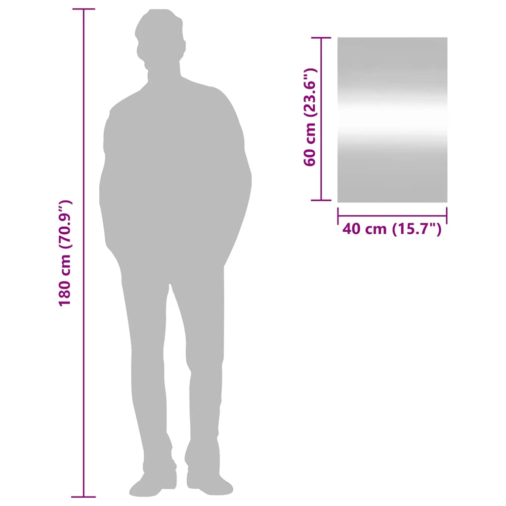 Wandspiegel 40x60 cm rechthoekig glas is nu te koop bij PeponiXL, paradijselijk wonen!