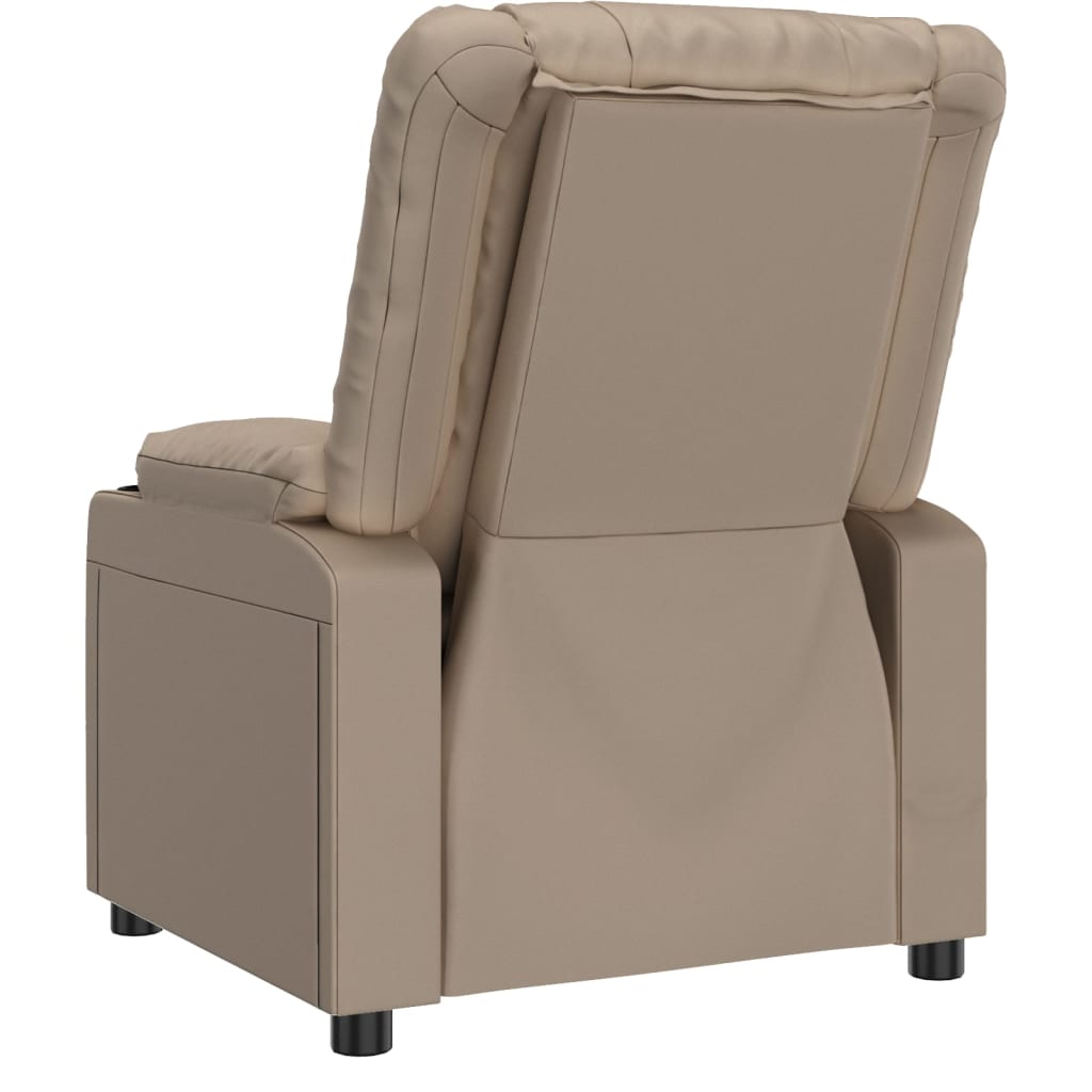 Fauteuil verstelbaar elektrisch kunstleer cappuccinokleurig is nu te koop bij PeponiXL, paradijselijk wonen!