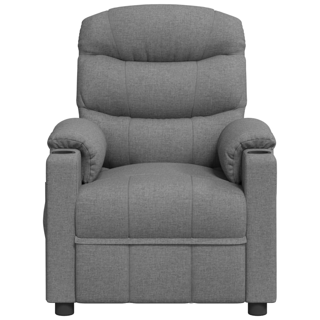 Fauteuil elektrisch verstelbaar stof lichtgrijs is nu te koop bij PeponiXL, paradijselijk wonen!