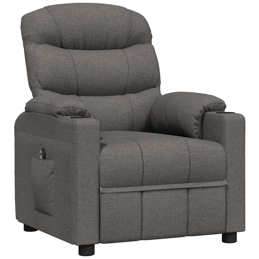 Fauteuil elektrisch verstelbaar stof donkergrijs is nu te koop bij PeponiXL, paradijselijk wonen!