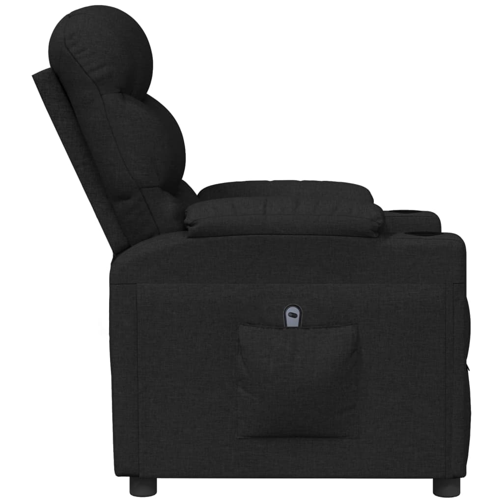 Fauteuil verstelbaar elektrisch stof zwart is nu te koop bij PeponiXL, paradijselijk wonen!