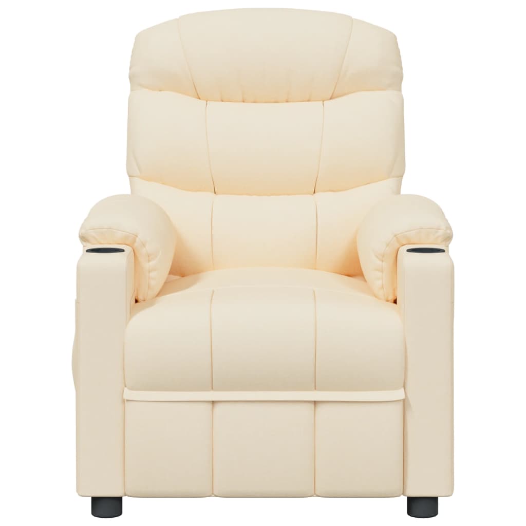 Fauteuil verstelbaar elektrisch stof crèmekleurig is nu te koop bij PeponiXL, paradijselijk wonen!