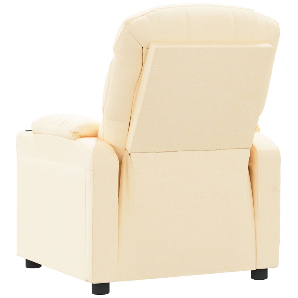 Fauteuil verstelbaar elektrisch stof crèmekleurig is nu te koop bij PeponiXL, paradijselijk wonen!
