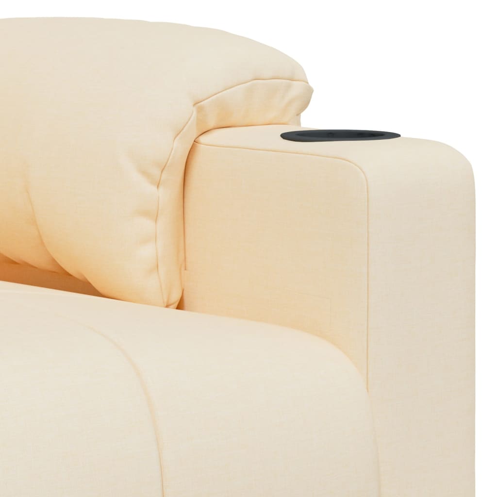 Fauteuil verstelbaar elektrisch stof crèmekleurig is nu te koop bij PeponiXL, paradijselijk wonen!