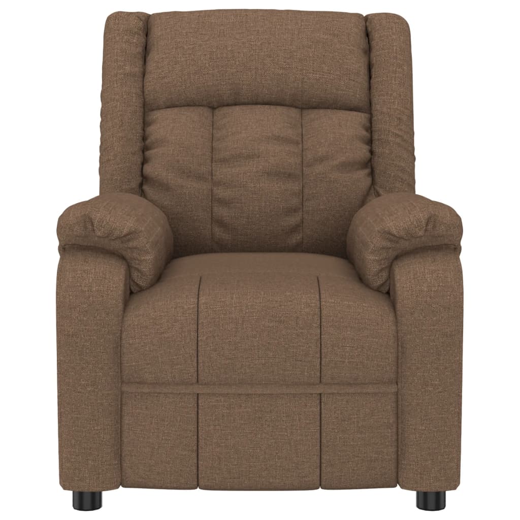 Fauteuil verstelbaar elektrisch stof bruin is nu te koop bij PeponiXL, paradijselijk wonen!