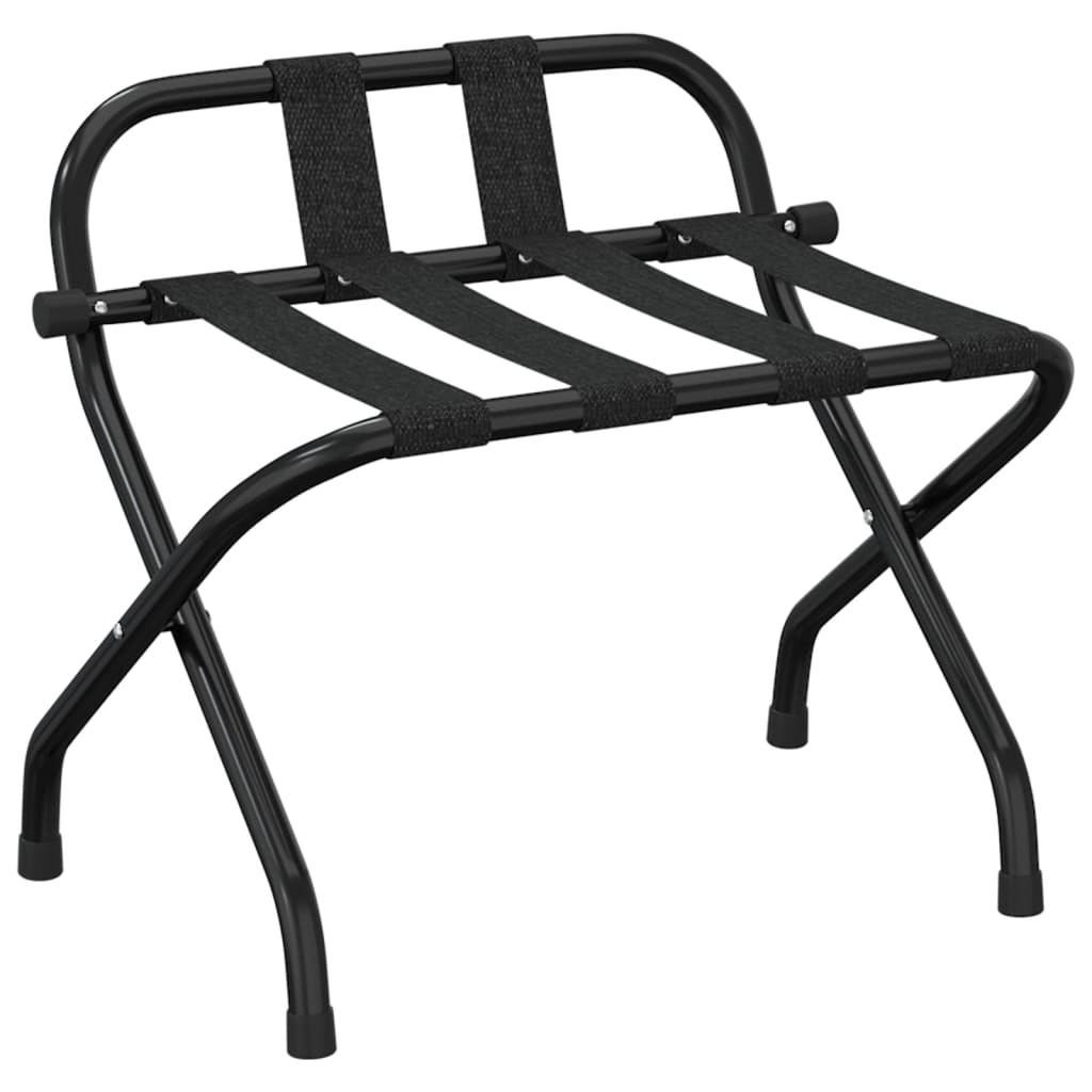 Bagagerek met rugleuning 56x39x52 cm zwart is nu te koop bij PeponiXL, paradijselijk wonen!