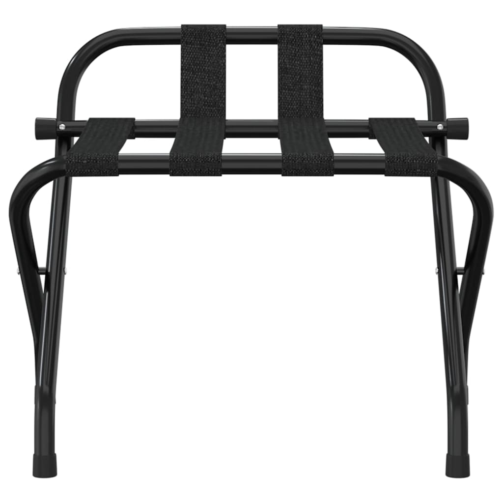 Bagagerek met rugleuning 56x39x52 cm zwart is nu te koop bij PeponiXL, paradijselijk wonen!