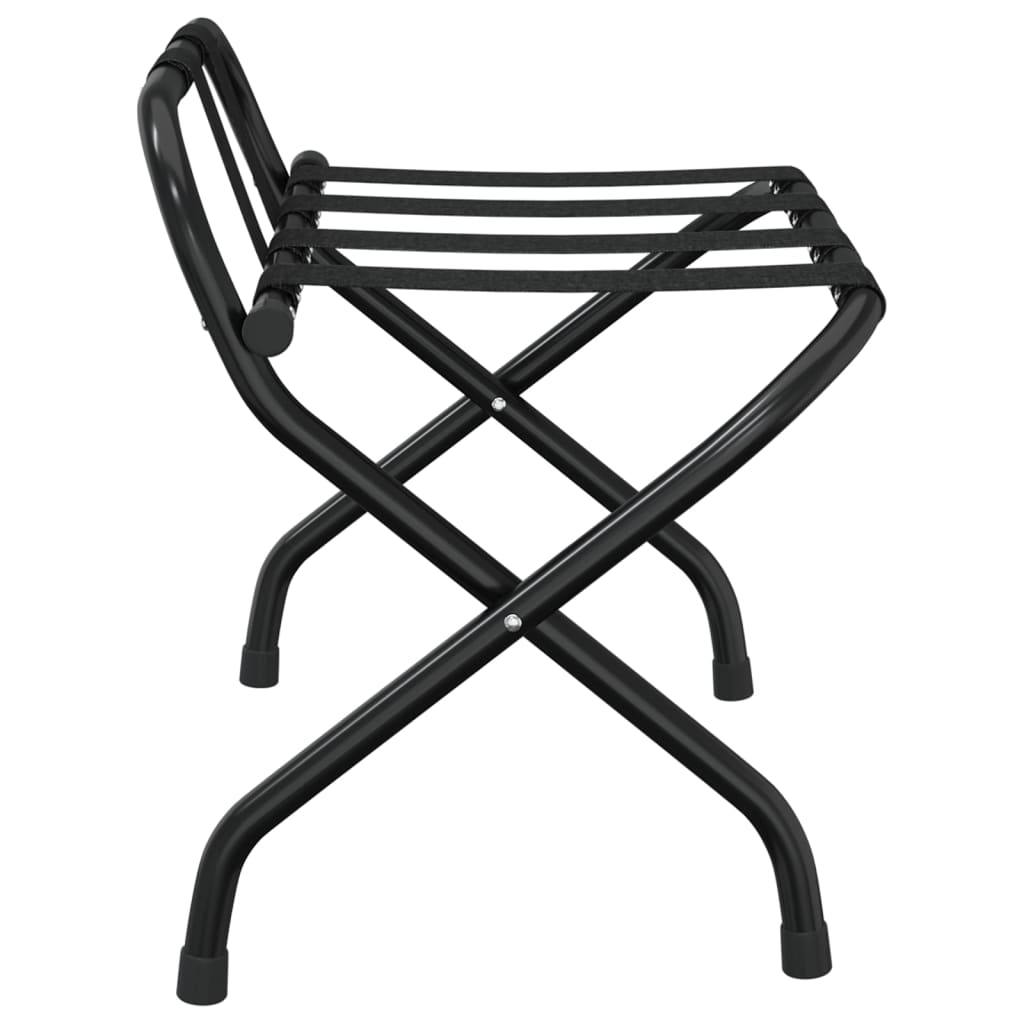 Bagagerek met rugleuning 56x39x52 cm zwart is nu te koop bij PeponiXL, paradijselijk wonen!