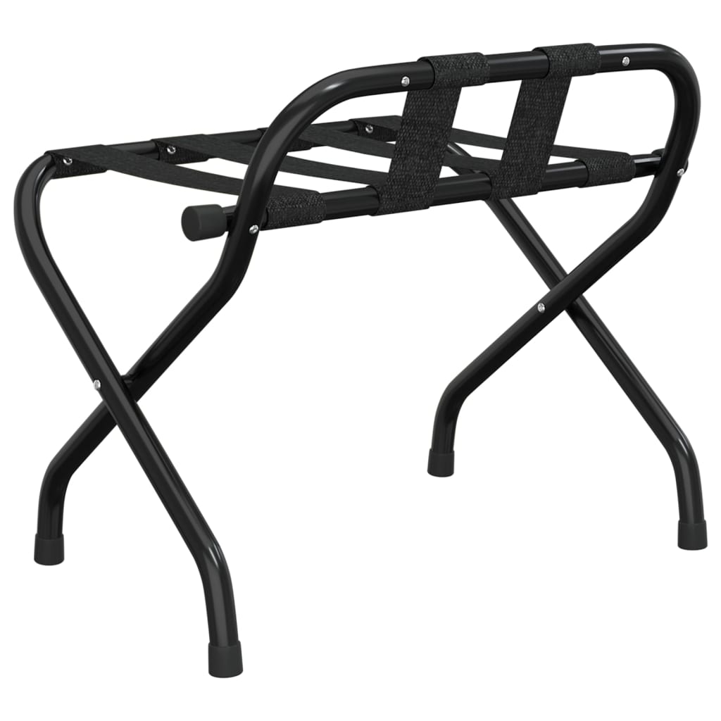 Bagagerek met rugleuning 56x39x52 cm zwart is nu te koop bij PeponiXL, paradijselijk wonen!