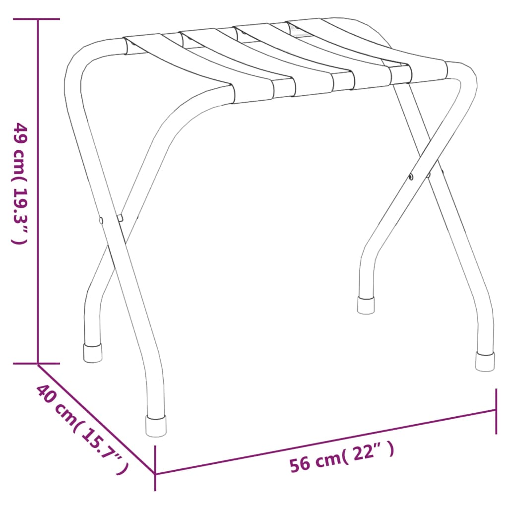 Bagagerek 56x40x49 cm zwart en zilver is nu te koop bij PeponiXL, paradijselijk wonen!