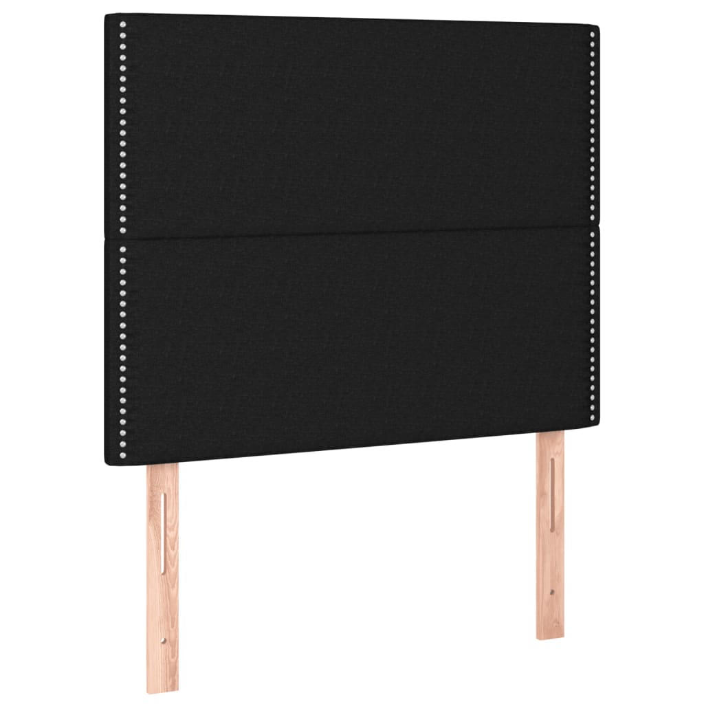 Boxspring met matras stof zwart 90x200 cm is nu te koop bij PeponiXL, paradijselijk wonen!