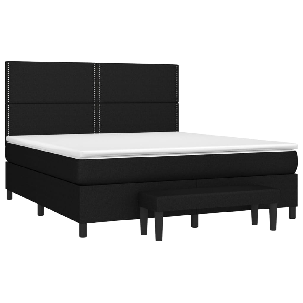 Boxspring met matras stof zwart 180x200 cm is nu te koop bij PeponiXL, paradijselijk wonen!