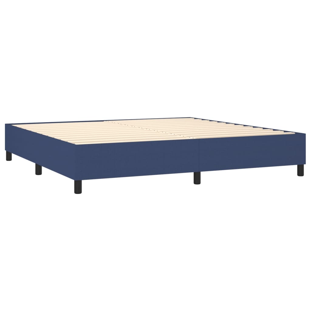 Boxspring met matras stof blauw 200x200 cm is nu te koop bij PeponiXL, paradijselijk wonen!