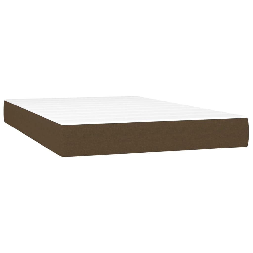 Boxspring met matras stof donkerbruin 120x200 cm is nu te koop bij PeponiXL, paradijselijk wonen!