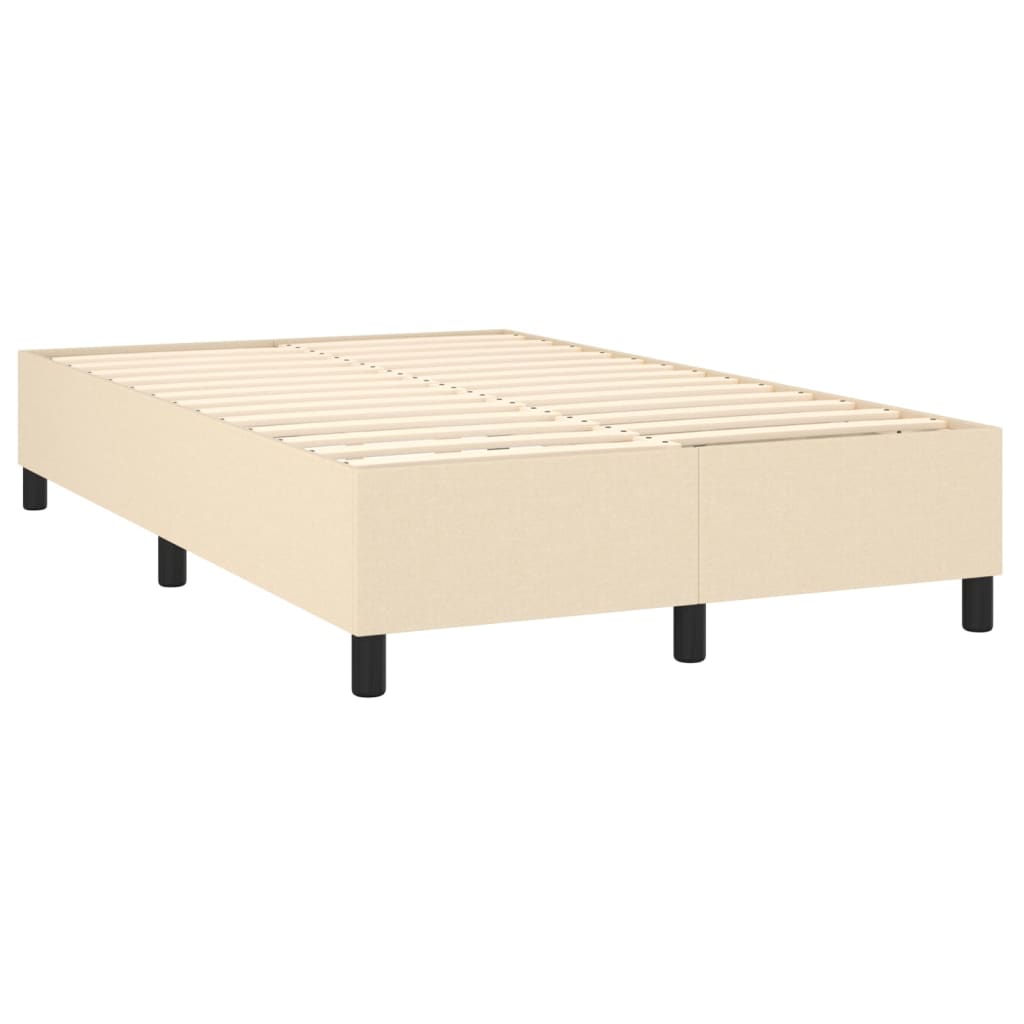 Boxspring met matras stof crèmekleurig 120x200 cm is nu te koop bij PeponiXL, paradijselijk wonen!
