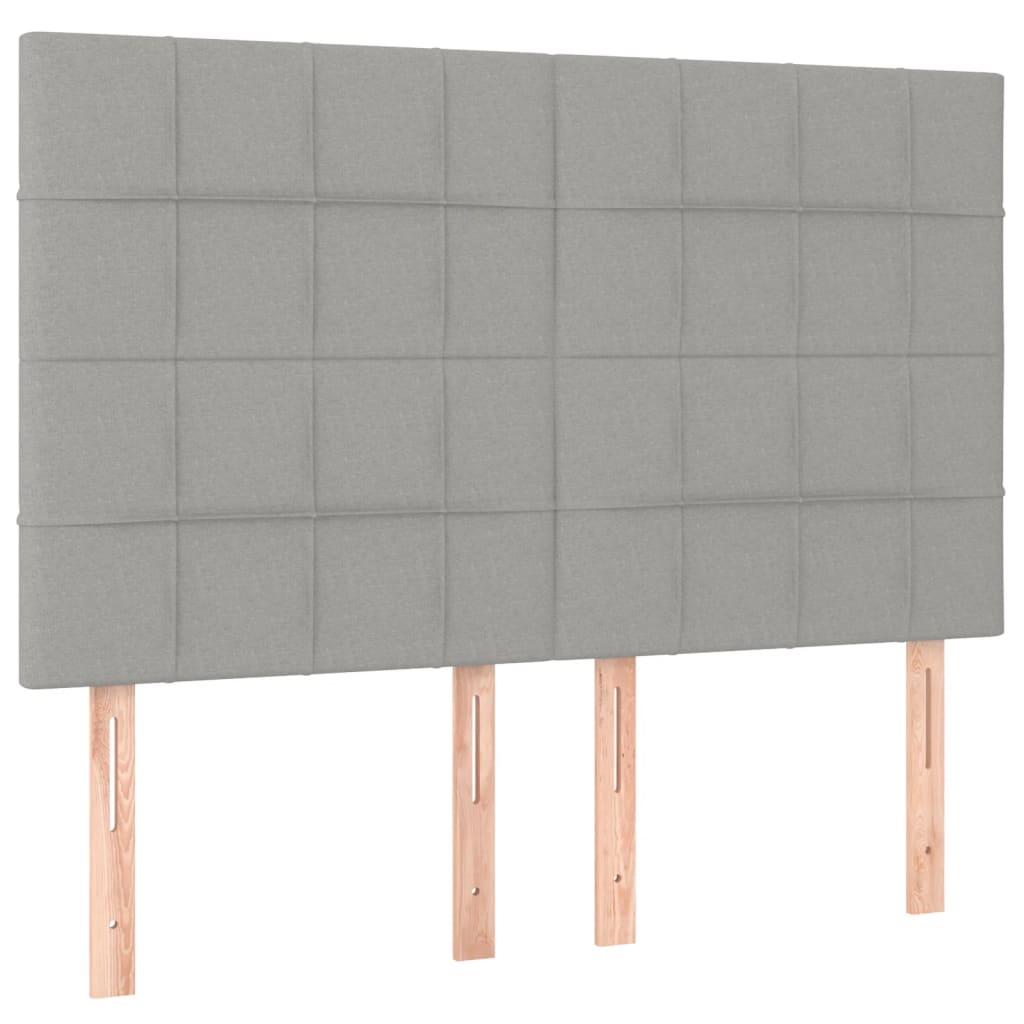 Boxspring met matras stof lichtgrijs 140x200 cm is nu te koop bij PeponiXL, paradijselijk wonen!