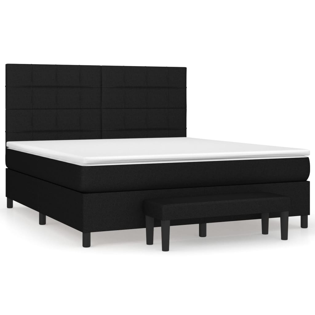 Boxspring met matras stof zwart 180x200 cm is nu te koop bij PeponiXL, paradijselijk wonen!