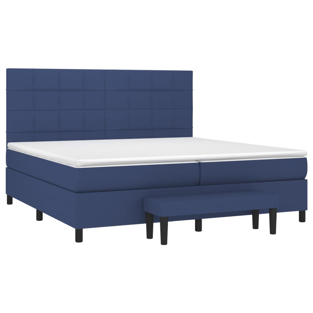 Boxspring met matras stof blauw 200x200 cm is nu te koop bij PeponiXL, paradijselijk wonen!