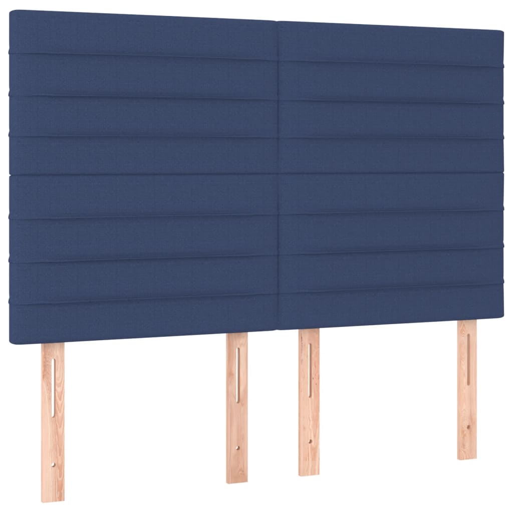 Boxspring met matras stof blauw 140x190 cm is nu te koop bij PeponiXL, paradijselijk wonen!