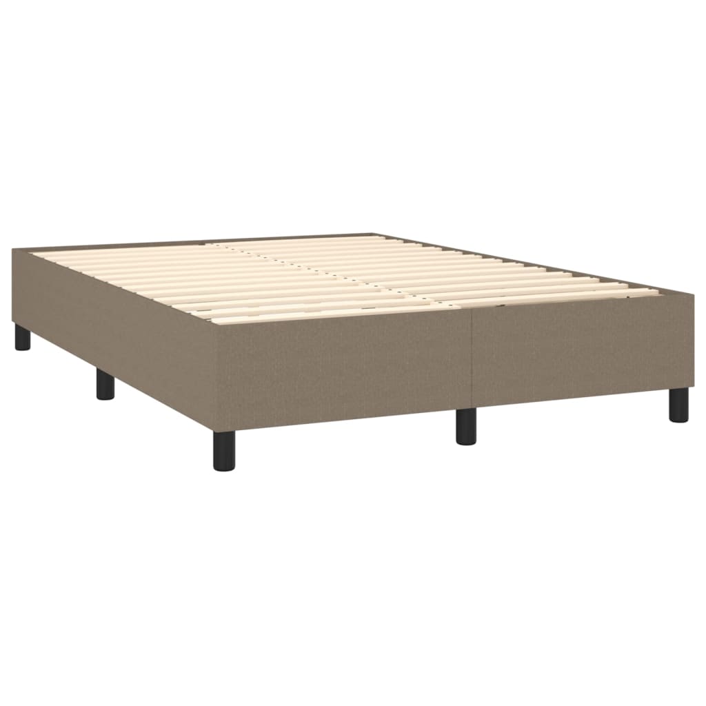Boxspring met matras stof taupe 140x200 cm is nu te koop bij PeponiXL, paradijselijk wonen!