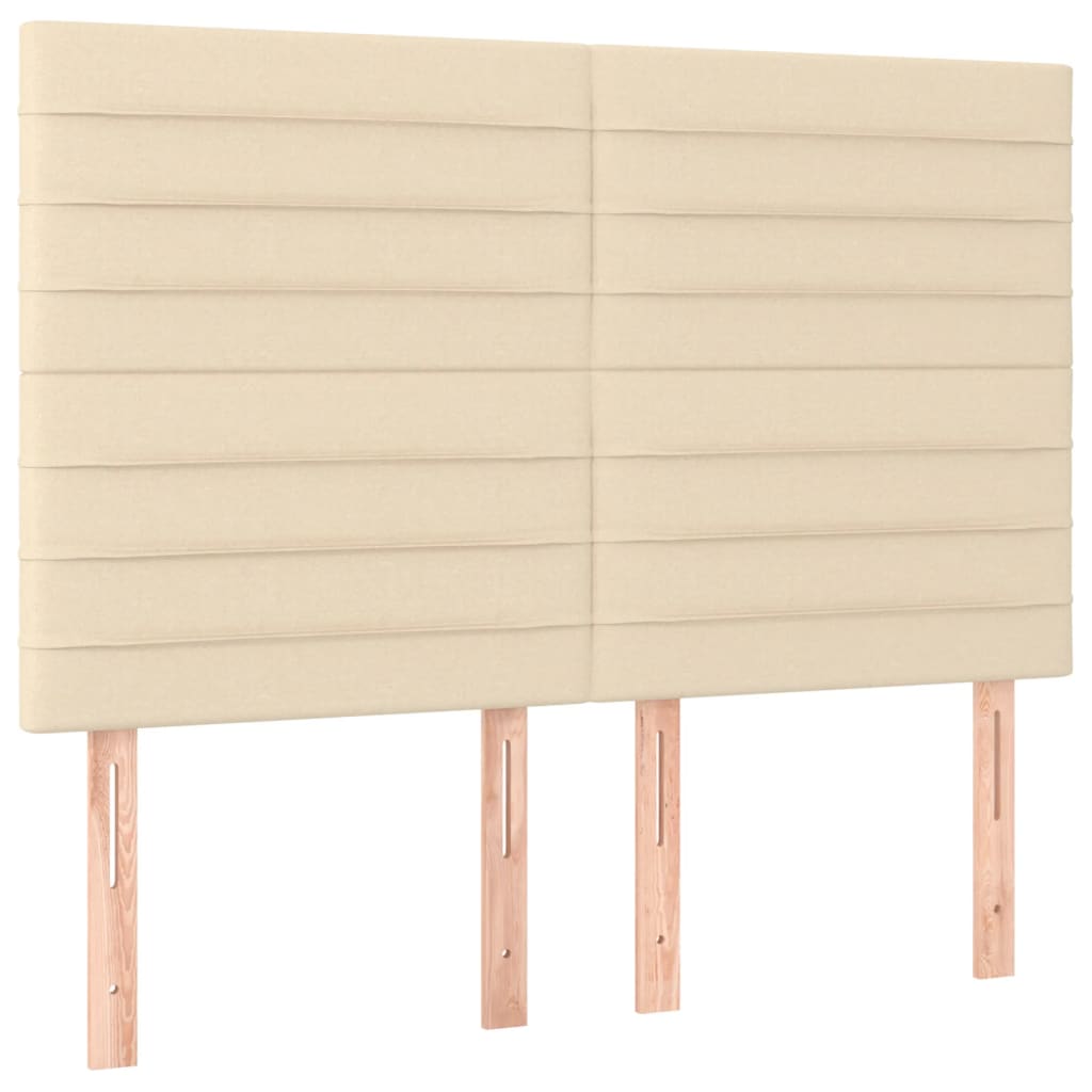 Boxspring met matras stof crèmekleurig 140x200 cm is nu te koop bij PeponiXL, paradijselijk wonen!
