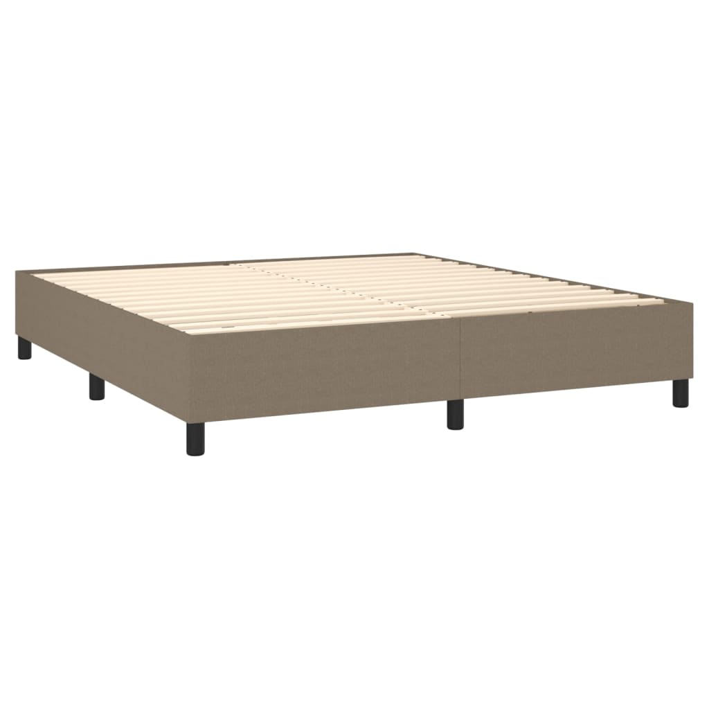 Boxspring met matras stof taupe 180x200 cm is nu te koop bij PeponiXL, paradijselijk wonen!