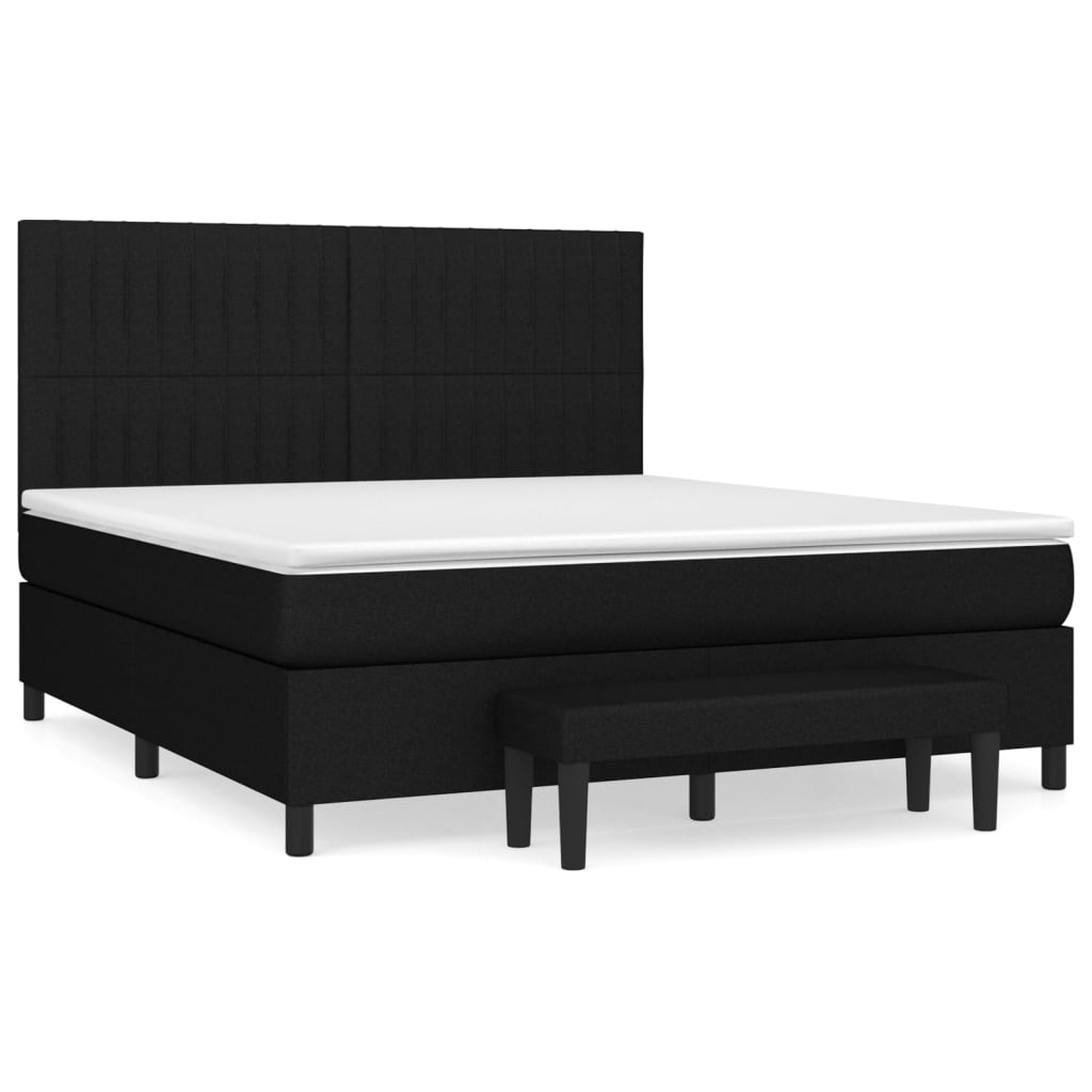 Boxspring met matras stof zwart 180x200 cm is nu te koop bij PeponiXL, paradijselijk wonen!