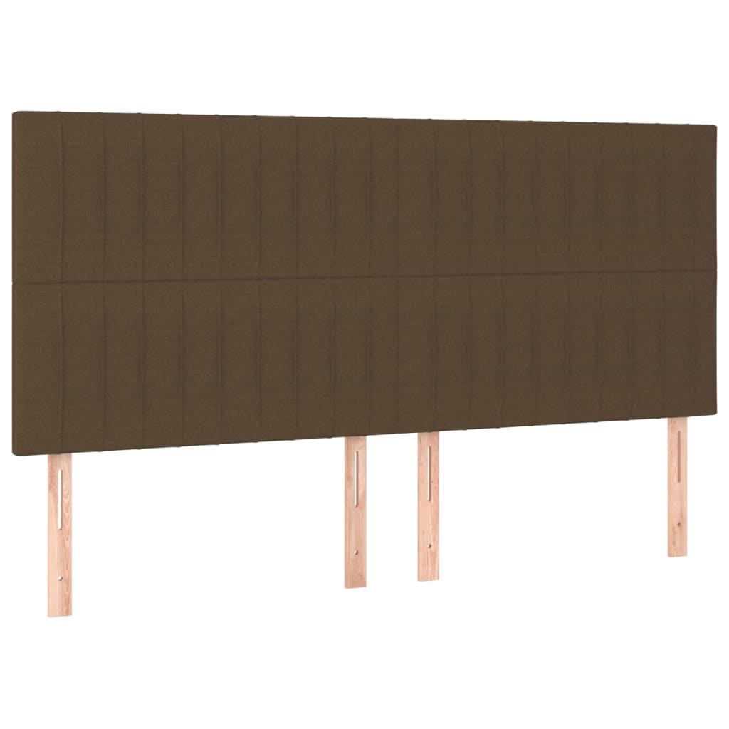 Boxspring met matras stof donkerbruin 200x200 cm is nu te koop bij PeponiXL, paradijselijk wonen!